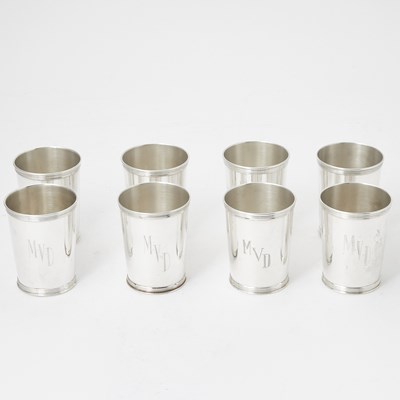 Lot Eight American Sterling Silver Julep Cups