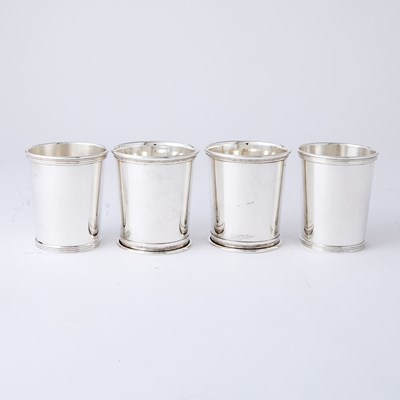 Lot 688 - Two Pairs of American Sterling Silver Julep Cups