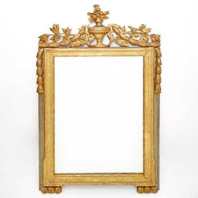 Lot 441 - Louis XVI Carved Giltwood Mirror