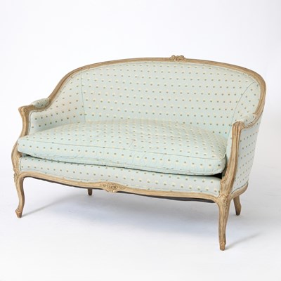 Lot 285 - Louis XV Style Painted and Upholstered Canapé