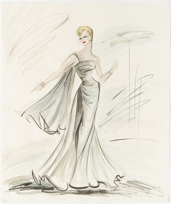 Lot 18 - An original Edith Head design for Grace Kelly in To Catch a Thief