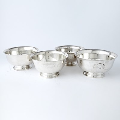 Lot 701 - Four American Sterling Silver Revere-Form Bowls