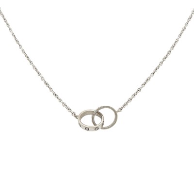 Lot 1117 - Cartier White Gold 'Love' Pendant-Necklace