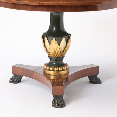 Lot 559 - Austrian Neoclassical Painted and Parcel-Gilt Mahogany Center Table