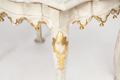 Lot 583 - Swedish Rococo Style White Painted Center Table