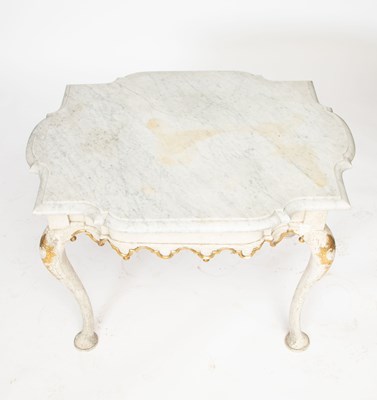 Lot 583 - Swedish Rococo Style White Painted Center Table