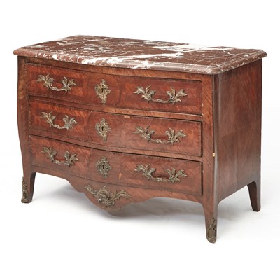 Lot 279 - Louis XV Style Kingwood Serpentine Commode