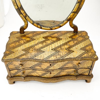 Lot 504 - Chinese Export Lacquer Toilet Mirror