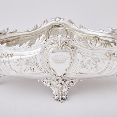 Lot 372 - Continental Silver Plated Centerpiece and Mirror Plateau