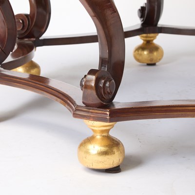 Lot 572 - Northern European Parcel-Gilt Mahogany Center Table