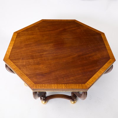 Lot 572 - Northern European Parcel-Gilt Mahogany Center Table