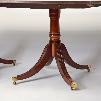 Lot 507 - George III Mahogany Triple-Pedestal Dining Table