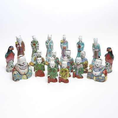 Lot 231 - Large Group of Chinese Porcelain Devotional Figures