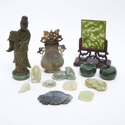 Lot 229 - Group of Chinese Jade Carvings