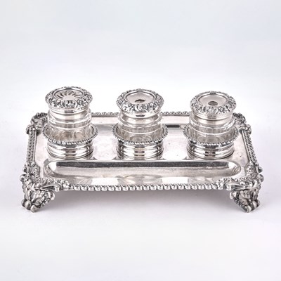 Lot 230 - George III Sterling Silver Inkstand