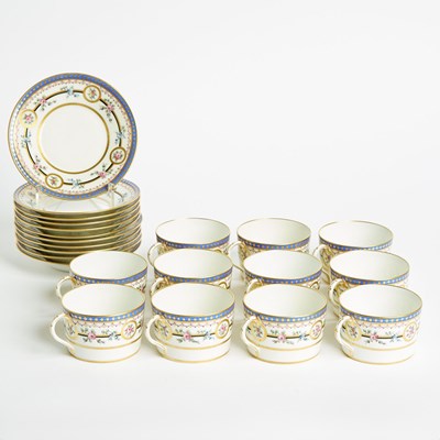 Lot 195 - Group of Limoges Porcelain Coffee-Cans and Saucers