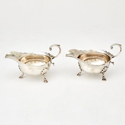 Lot 644 - Pair of George III Sterling Silver Sauceboats