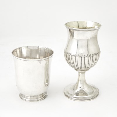 Lot 641 - George II Sterling Silver Beaker and a George III Sterling Silver Goblet