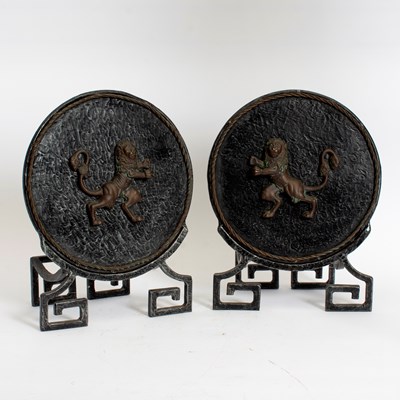 Lot 31 - Pair of Bronze Circular Decorations