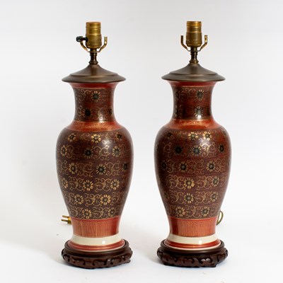 Lot 32 - Pair of Japanese Ceramic Vases