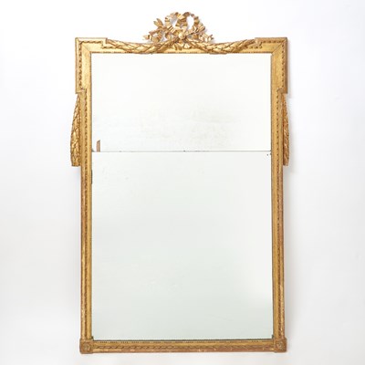 Lot 153 - Louis XVI Style Giltwood Overmantel Mirror