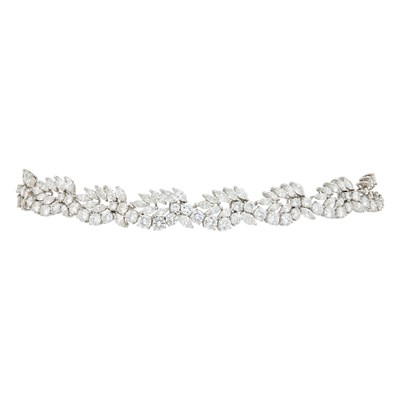 Lot 235 - Platinum and Diamond Bracelet