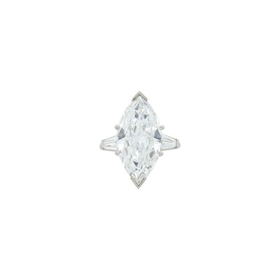 Lot 141 - Platinum and Laser-Drilled Diamond and Diamond Ring