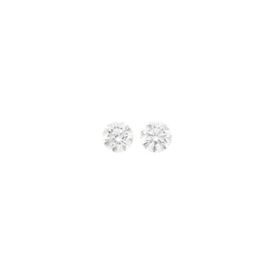 Lot 132 - Pair of White Gold and Diamond Stud Earrings