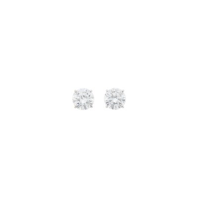 Lot 11 - Pair of White Gold and Diamond Stud Earrings