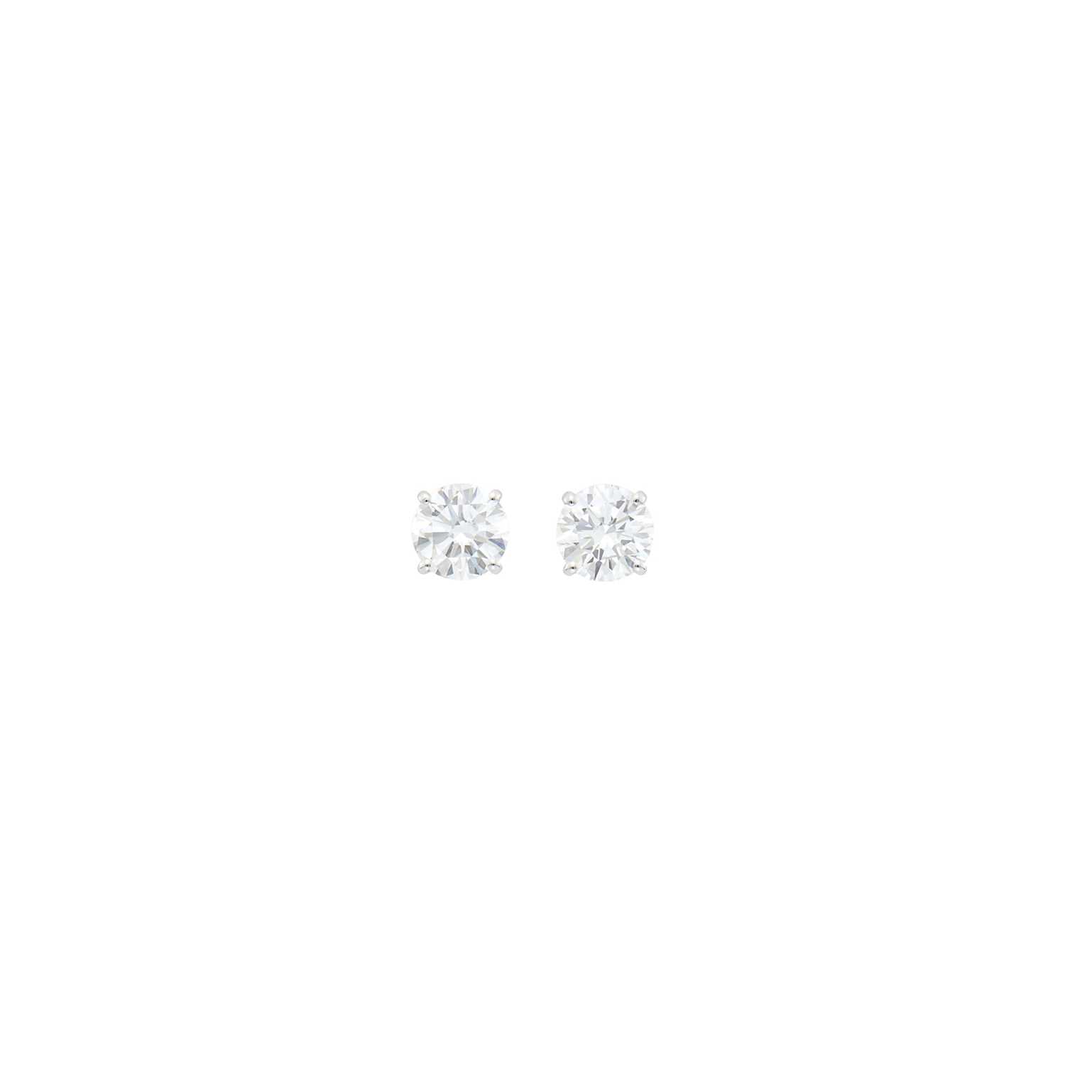 Lot 46 - Pair of White Gold and Diamond Stud Earrings