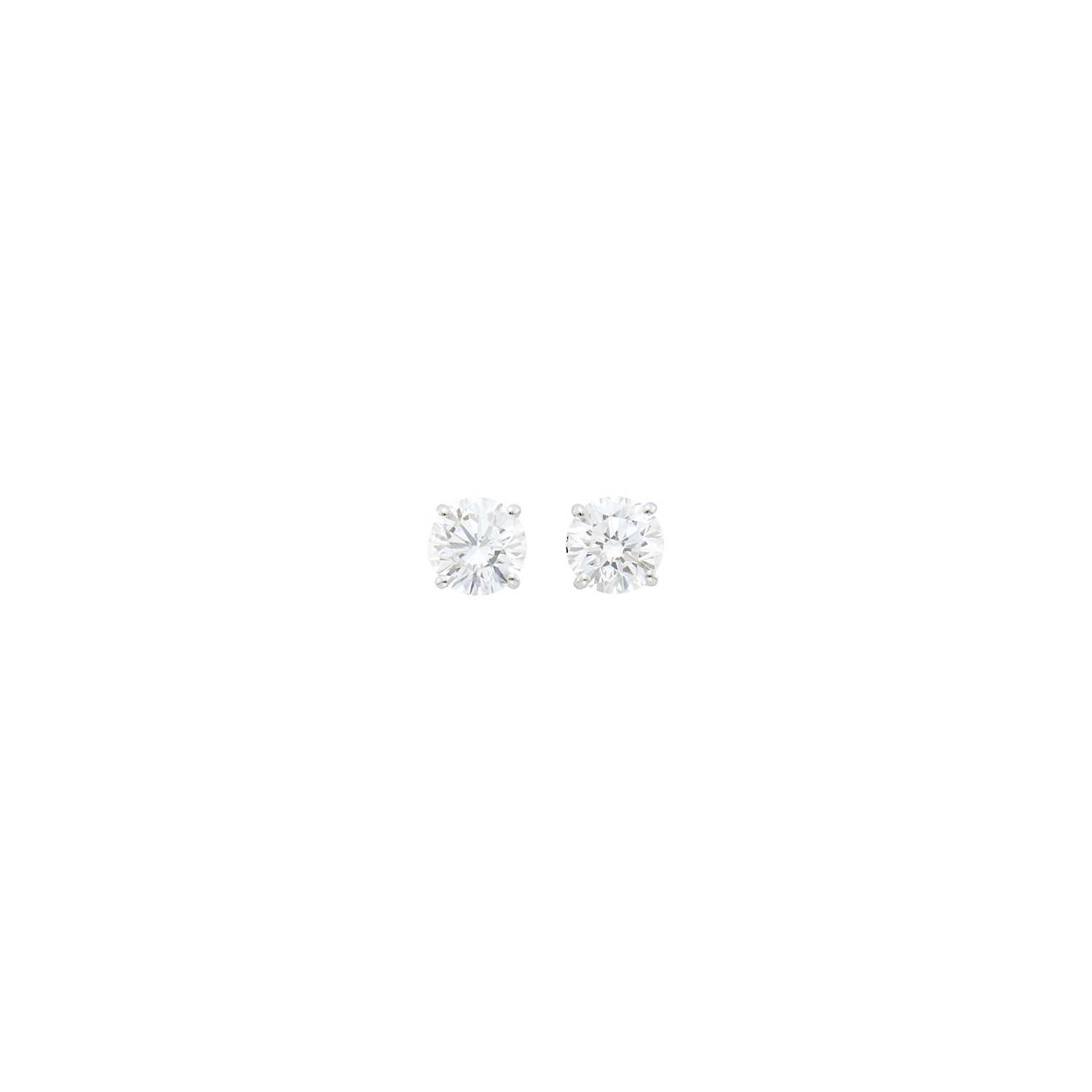 Lot 33 - Pair of White Gold and Diamond Stud Earrings