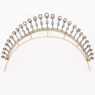 Lot 2208 - Silver, Gold and Diamond Princess Tiara