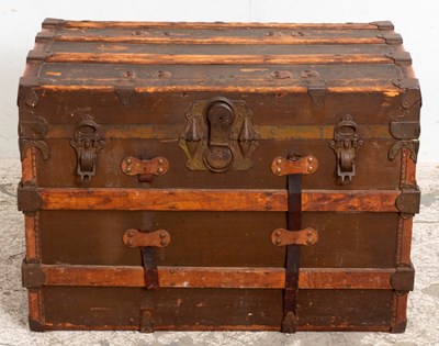 Lot 80 - Mahogany Brass Mounted Trunk