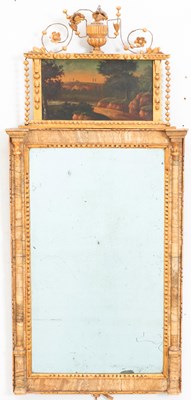 Lot 99 - Gilt Painted Trumeau Mirror