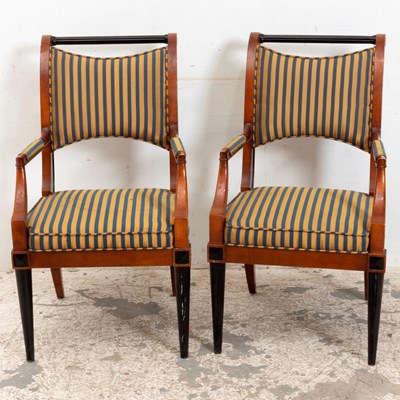 Lot 101 - Pair of Empire Style Armchairs