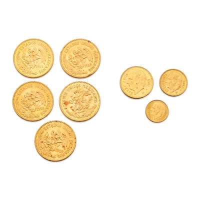 Lot 1085 - Mexican Gold Coin Group