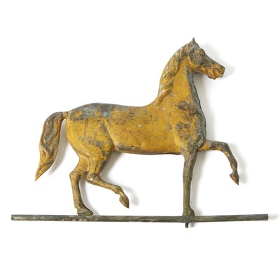 Lot 475 - Molded Sheet Copper Trotting Horse Weathervane