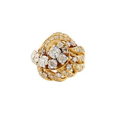 Lot 1070 - Gold and Diamond Ring