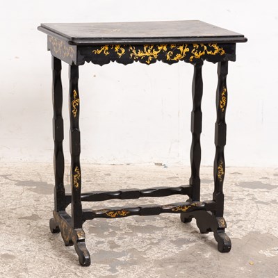 Lot 13 - Japanned Side Table