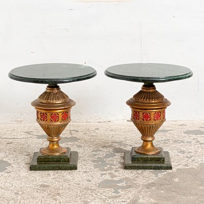 Lot 180 - Pair of Marble Top Side Tables