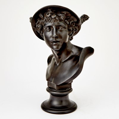 Lot 142 - Wedgwood Black Basalt Bust of Mercury