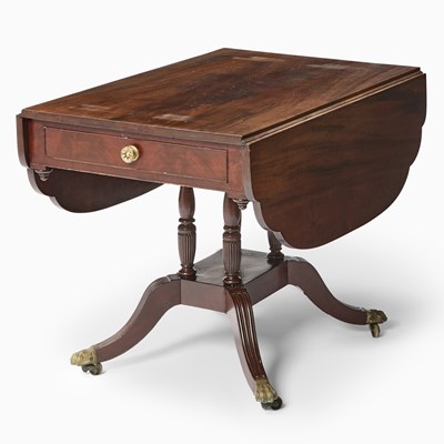 Lot 458 - Classical Mahogany Drop Leaf Table