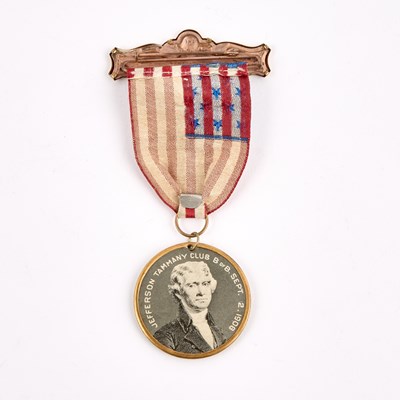 Lot 1015 - Political Collectibles: William Jenning Bryan One-Day Tammany Hall Ribbon