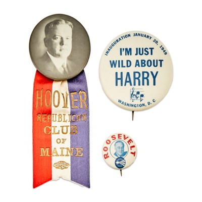 Lot 1019 - Political Collectibles: Trio oF Better Buttons.