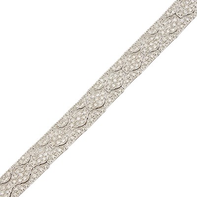 Lot 2267 - White Gold and Diamond Bracelet