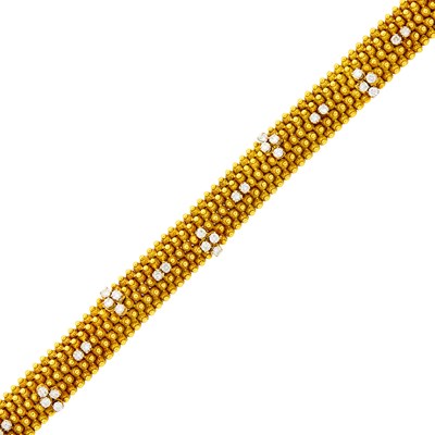 Lot 188 - Gold and Diamond Bracelet