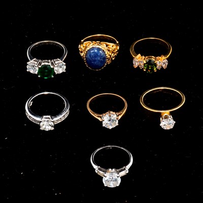 Lot 208 - Group of Seven Ladies Rings