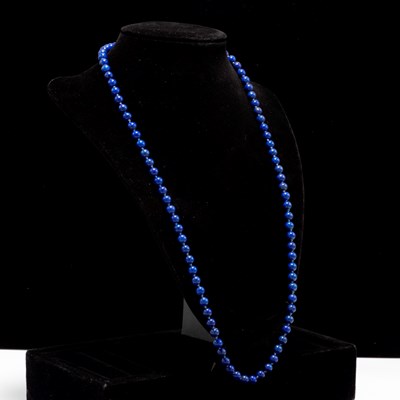 Lot 214 - Lapis Beaded Necklace