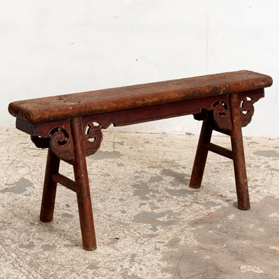 Lot 241 - Carved Wood Asian style Bench