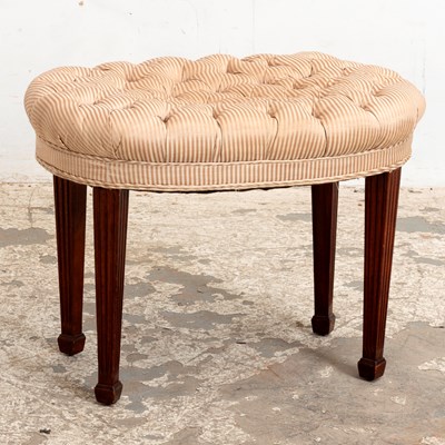 Lot 242 - Georgian Style Tuft Upholstered Bench